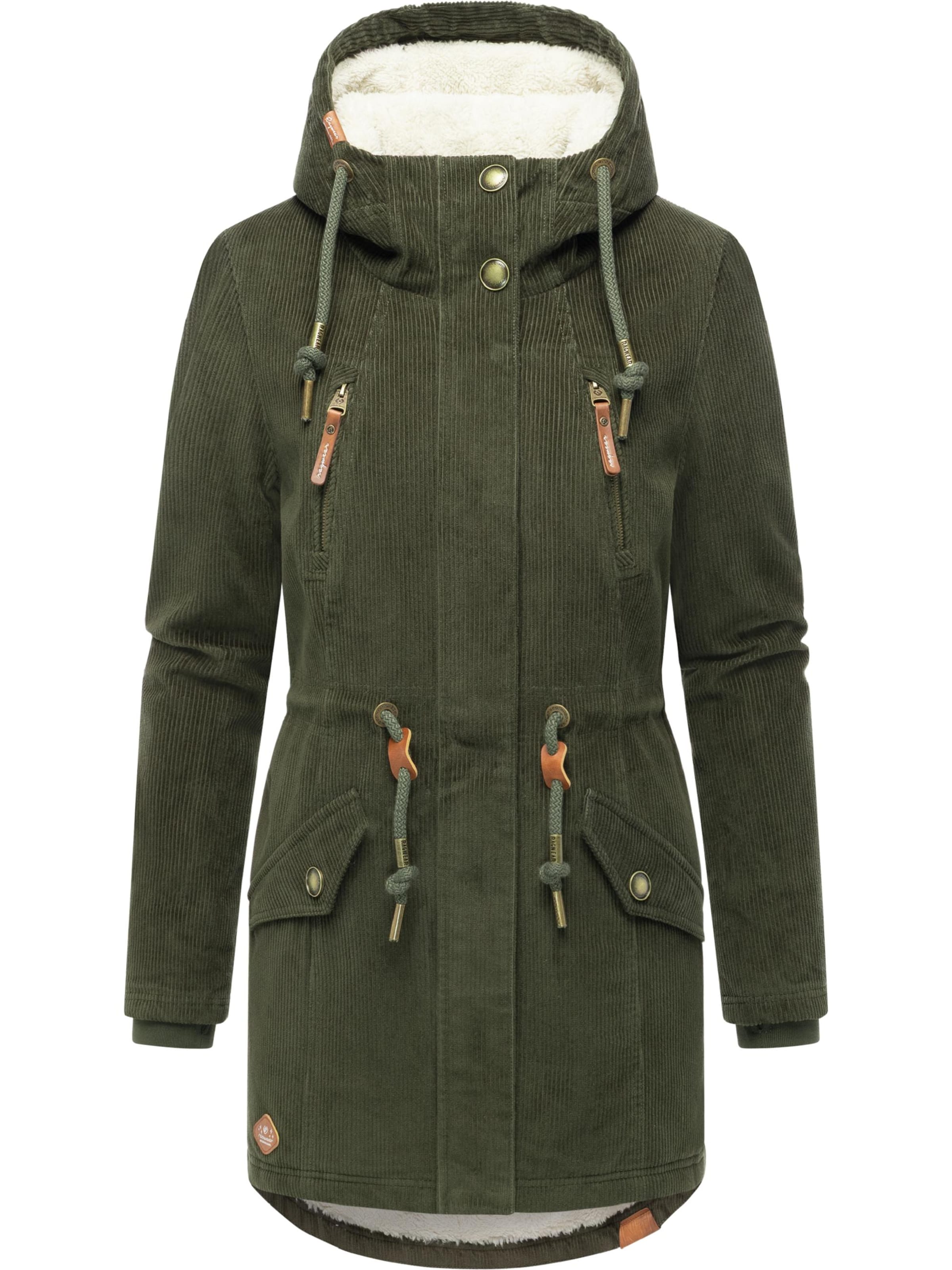 Ragwear Χειμερινό παρκά 'Ellsie Cordy' σε πράσινο: μπροστά