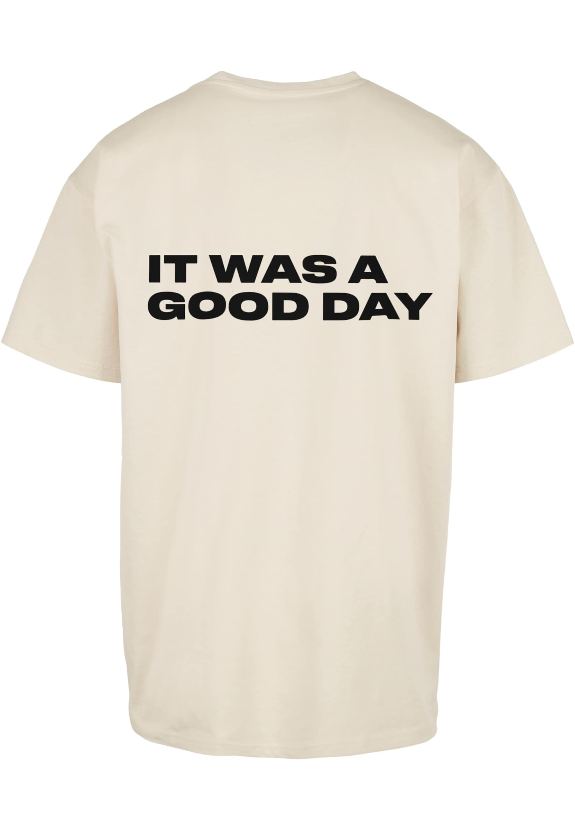Mister Tee Shirt 'Ice Cube It's a good day' in Beige