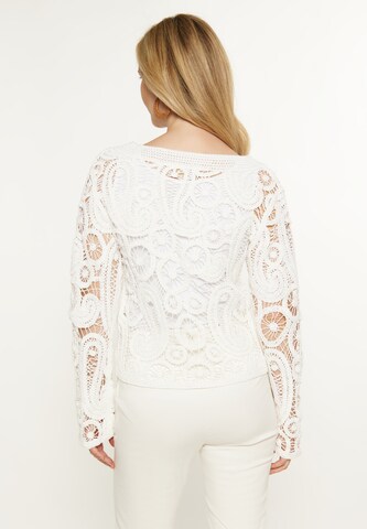 usha FESTIVAL Knit cardigan 'Fashion Look' in White