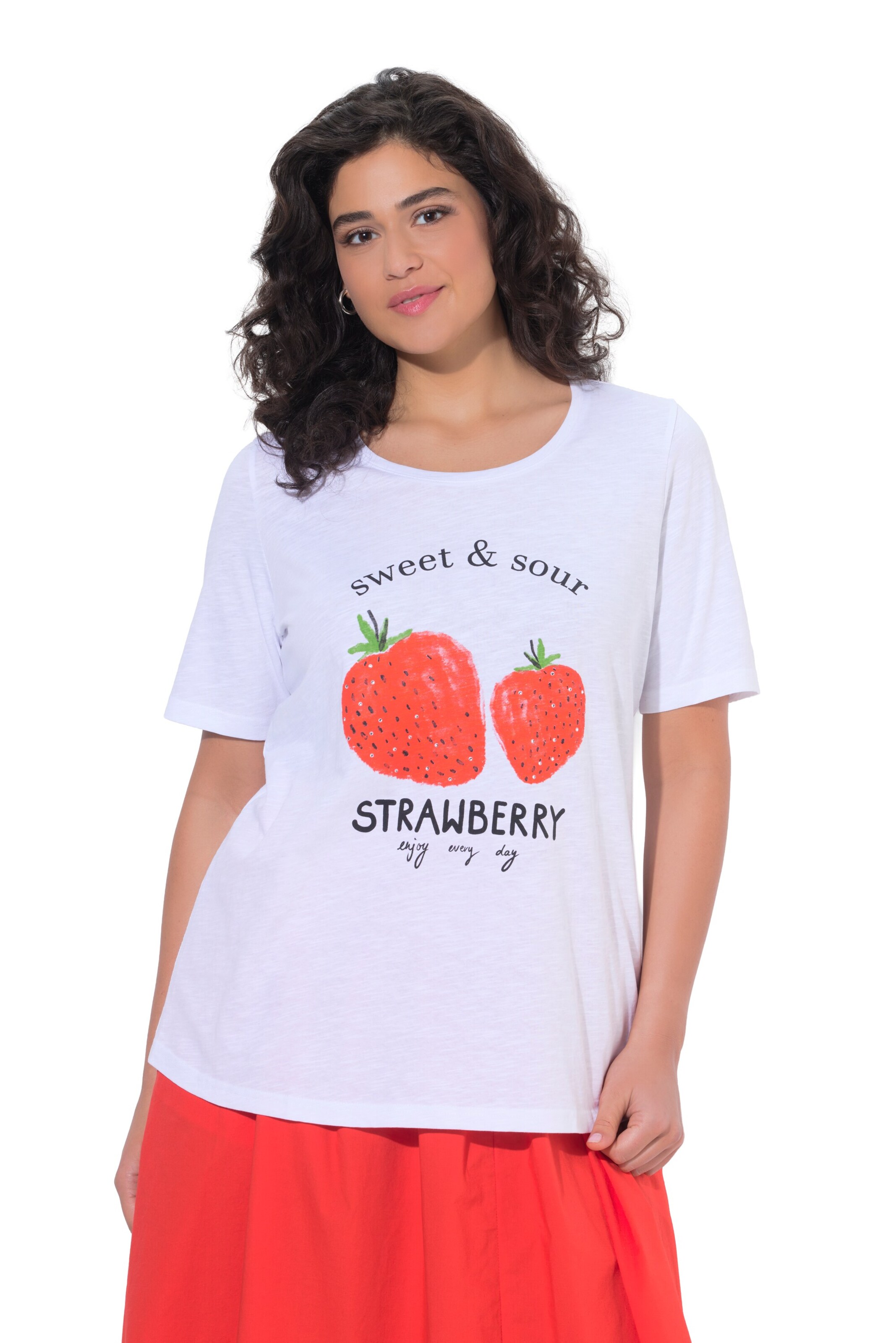 Ulla Popken Shirt in Weiß: Vorderseite