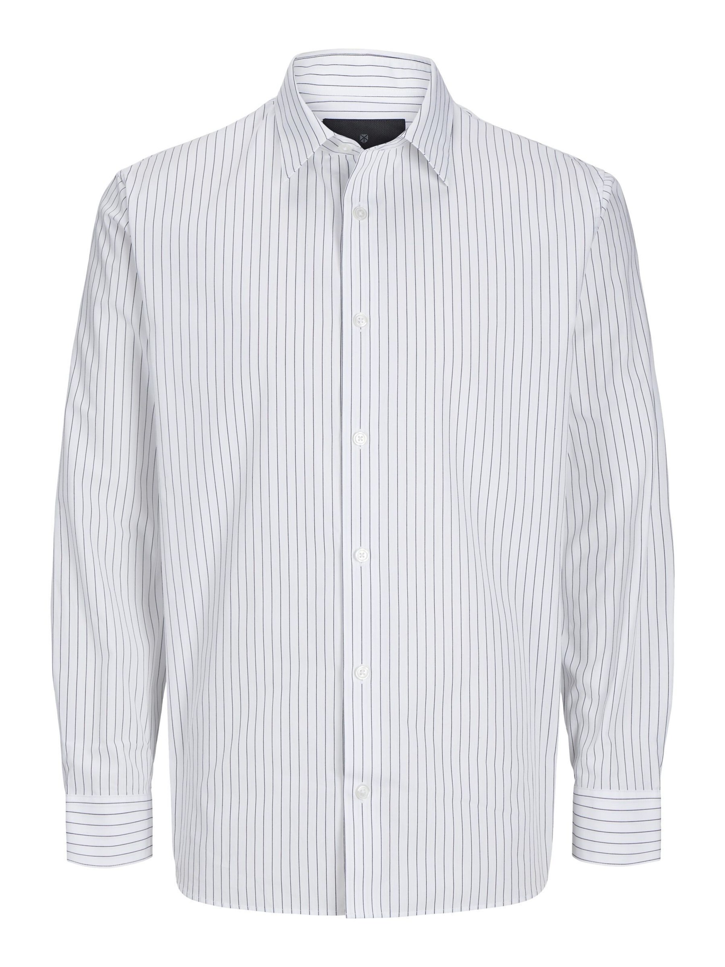 JACK & JONES Comfort fit Button Up Shirt in White: front