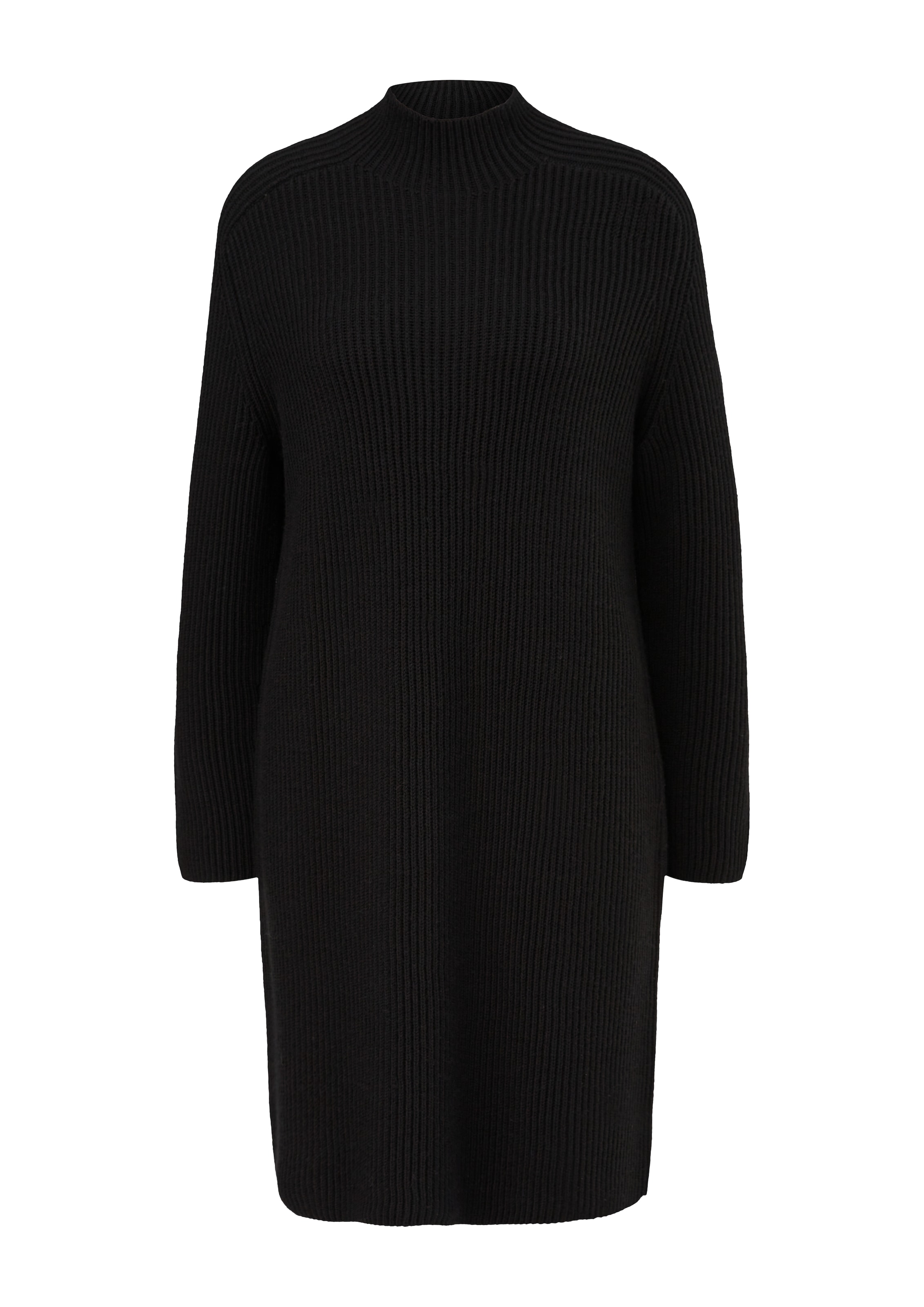 comma casual identity Gebreide jurk in Zwart: voorkant