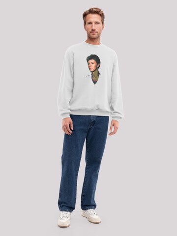 Sweat-shirt 'TV Times Pop Star David Bowie 1977' F4NT4STIC en blanc