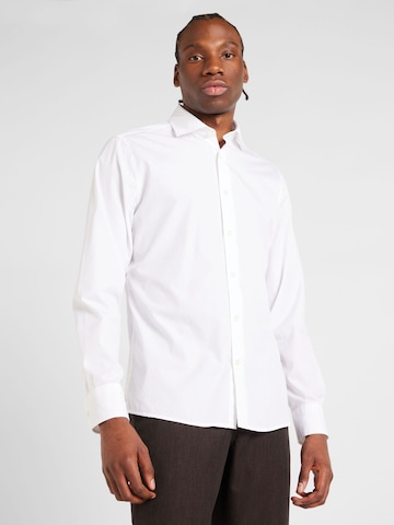 Tommy Hilfiger Tailored - Ajuste estrecho Camisa en blanco: frente