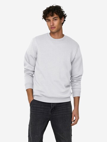 Only & Sons Regular fit Sweatshirt 'ONSCeres' i vit
