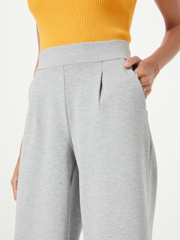 ICHI Wide leg Pleat-Front Pants 'Kate' in Grey