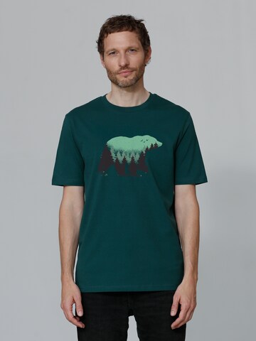 T-Shirt ' Waldbär ' Watapparel en vert : devant