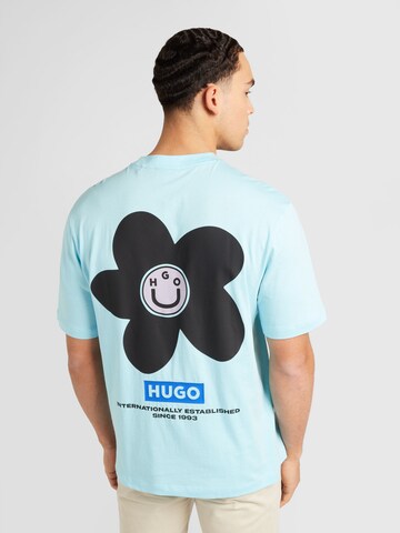 HUGO Koszulka 'Noretto' w kolorze niebieski: przód