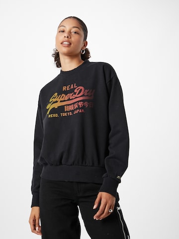 Superdry Sweatshirt in Black: front