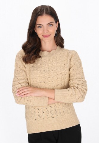 Pull-over usha BLACK LABEL en beige : devant
