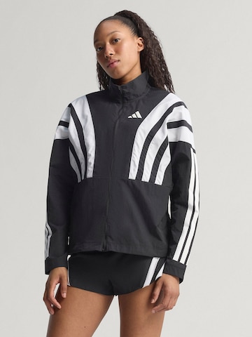 Veste de sport 'ADIZERO' ADIDAS PERFORMANCE en noir : devant