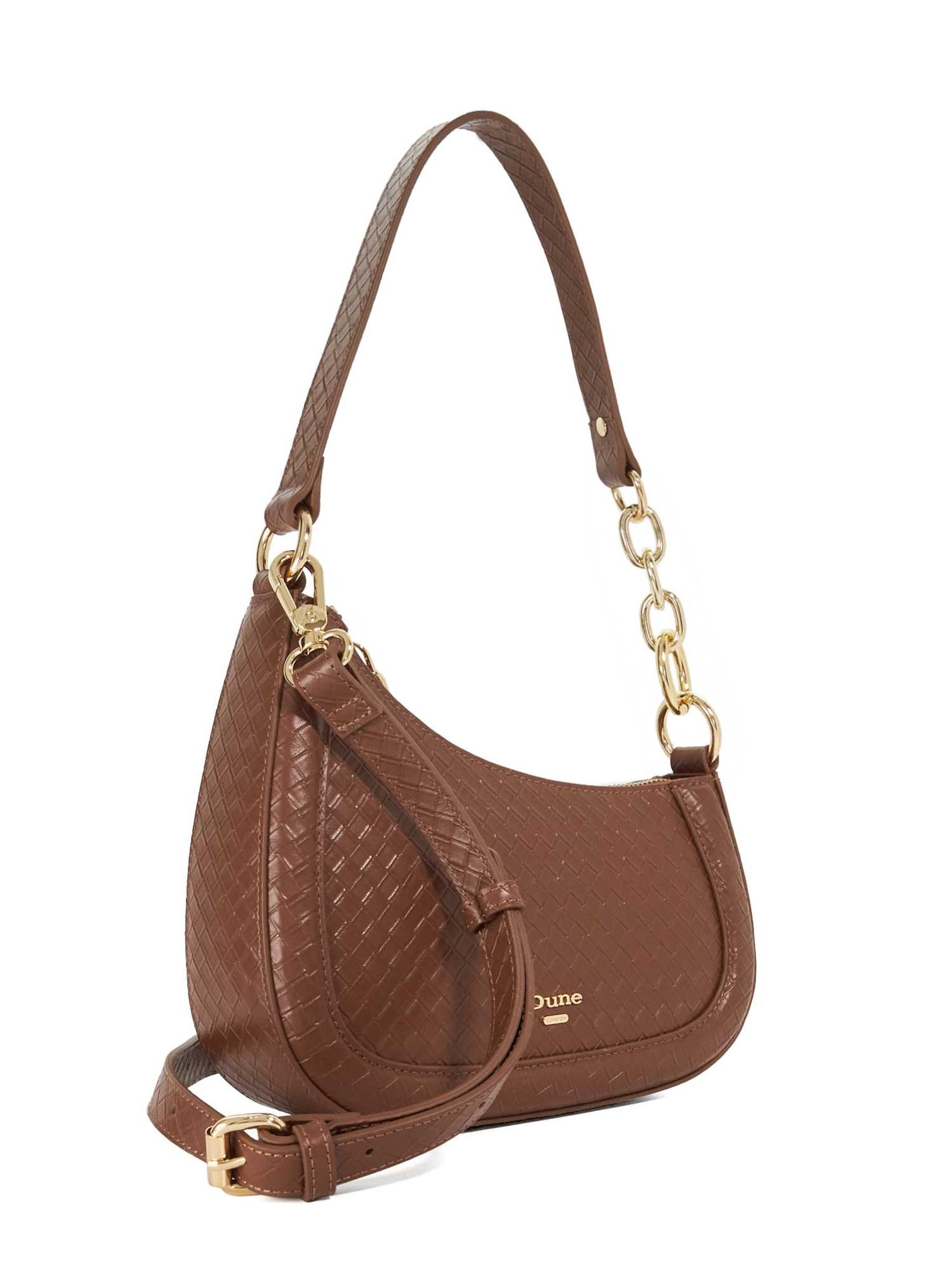 Dune LONDON Schultertasche 'Direction' in Braun