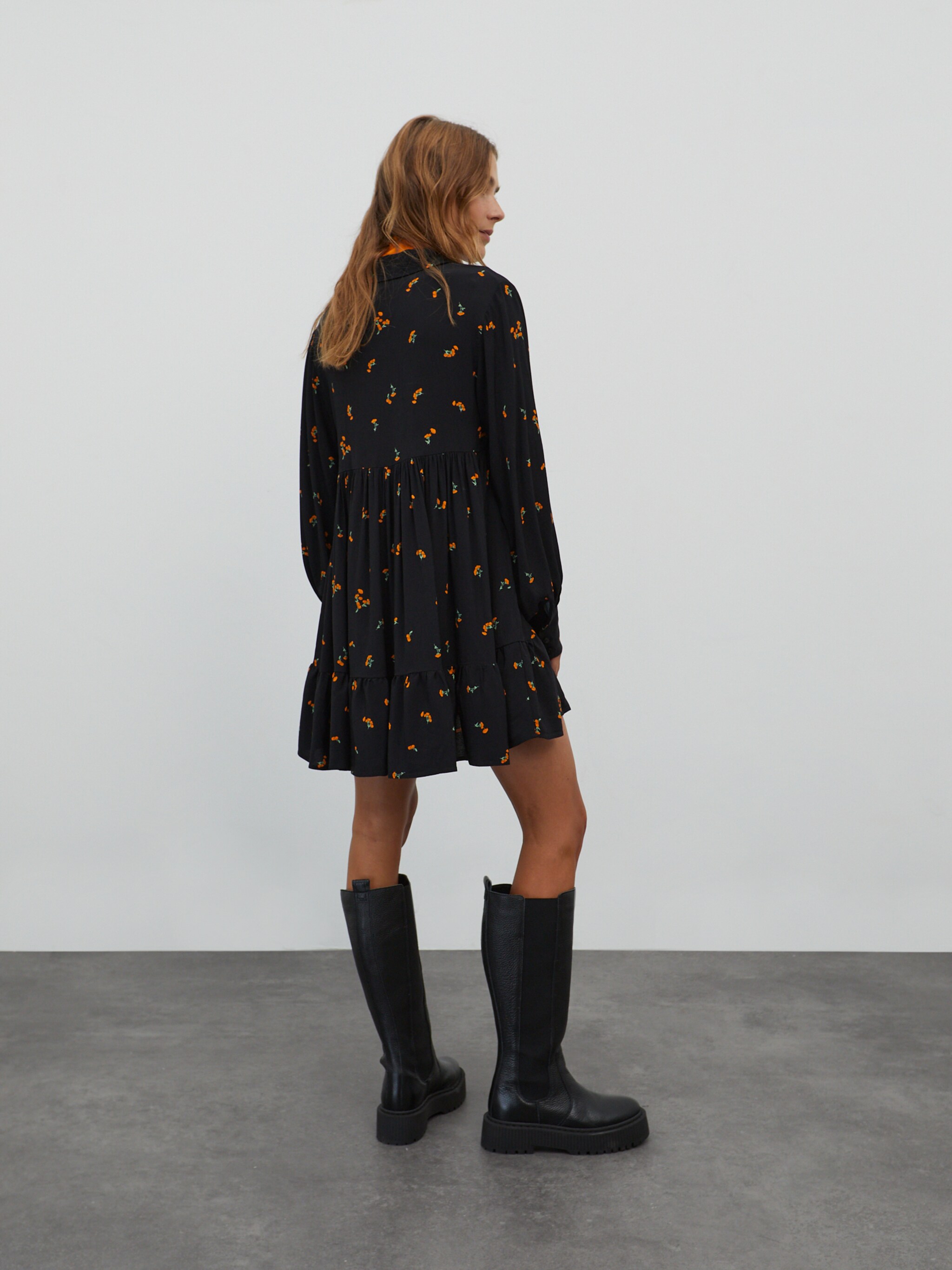 EDITED Produits Robe-chemise 'Camella' noir