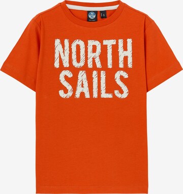 North Sails Baumwoll Jersey T-Shirt in Orange: predná strana