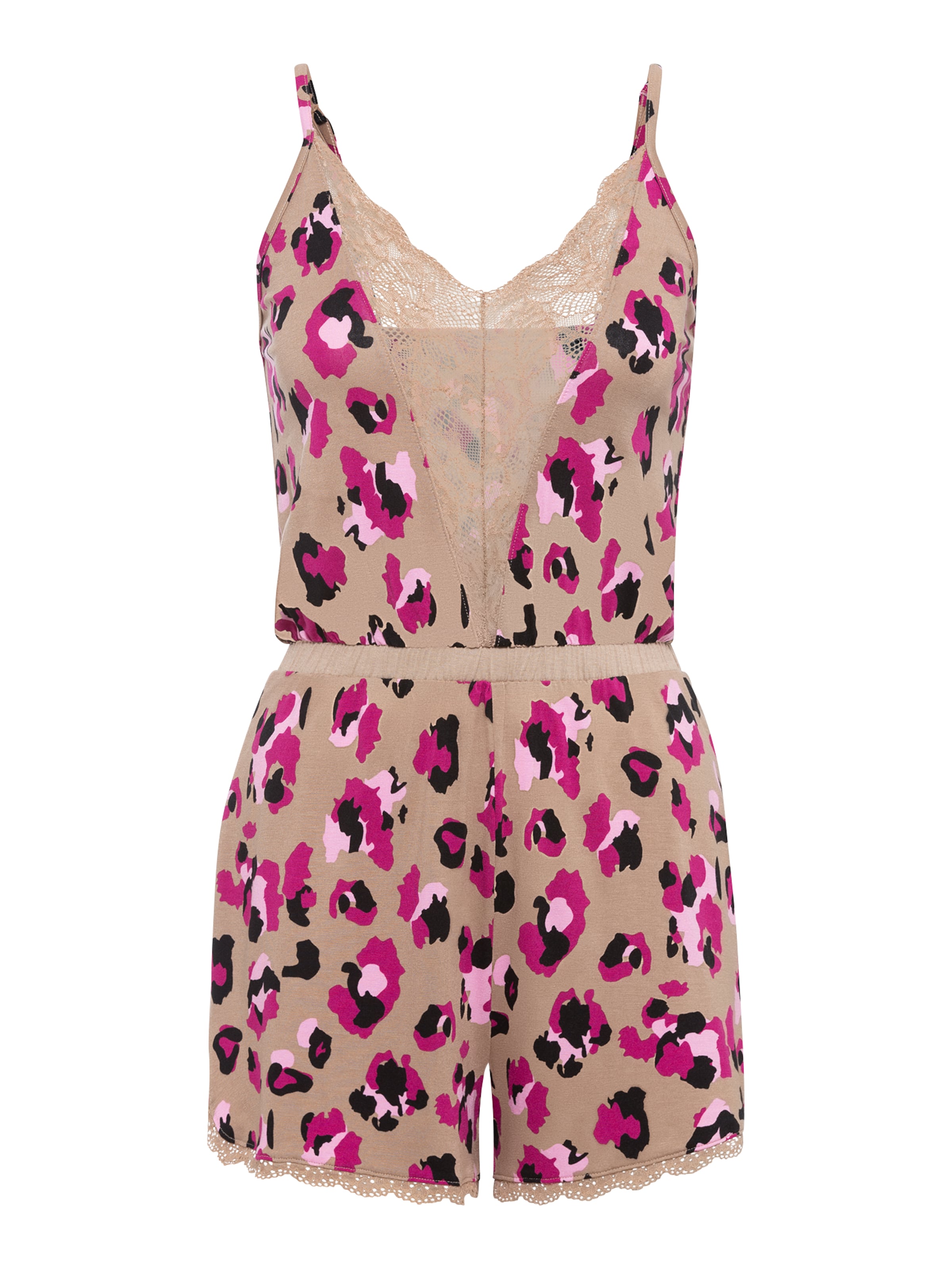 LASCANA Пижама в Бежевый: спереди