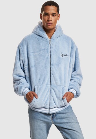 Karl Kani Fleece jas in Blauw: voorkant