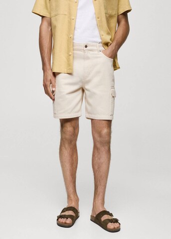 MANGO MAN Regular Shorts in Weiß: Vorderseite
