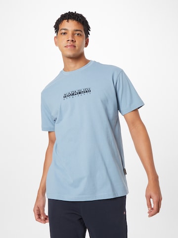 T-Shirt NAPAPIJRI en bleu : devant