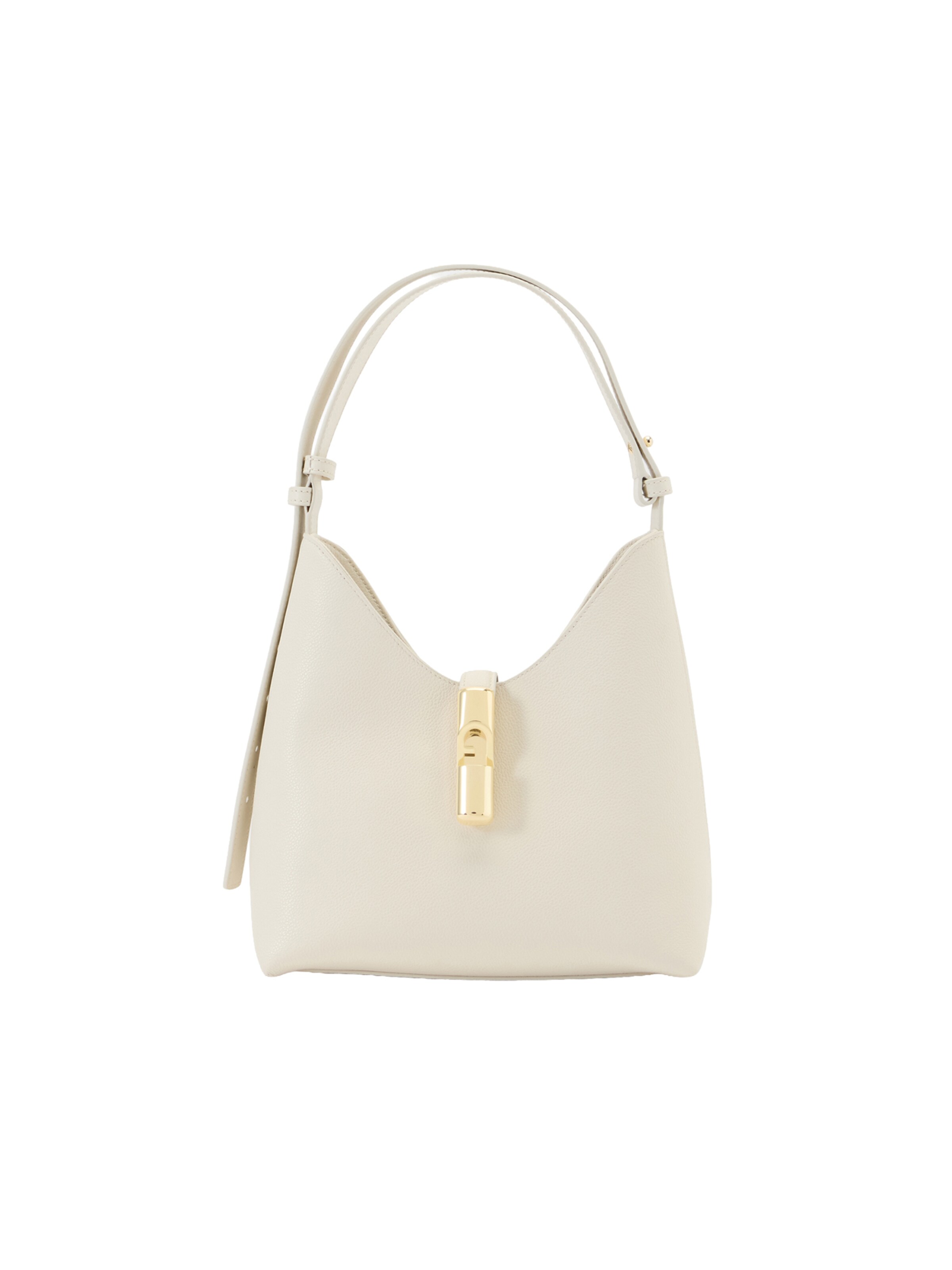 FURLA - Mala de ombro 'GOCCIA S' em branco: frente