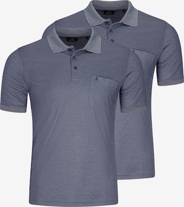 Ragman Shirt 'Basic' in Blauw: voorkant