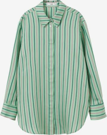 MANGO Blouse 'Fresia' in Groen: voorkant