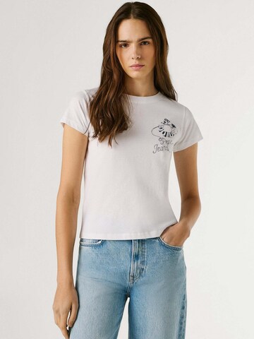 Pepe Jeans Shirt 'Nancy' in Wit: voorkant