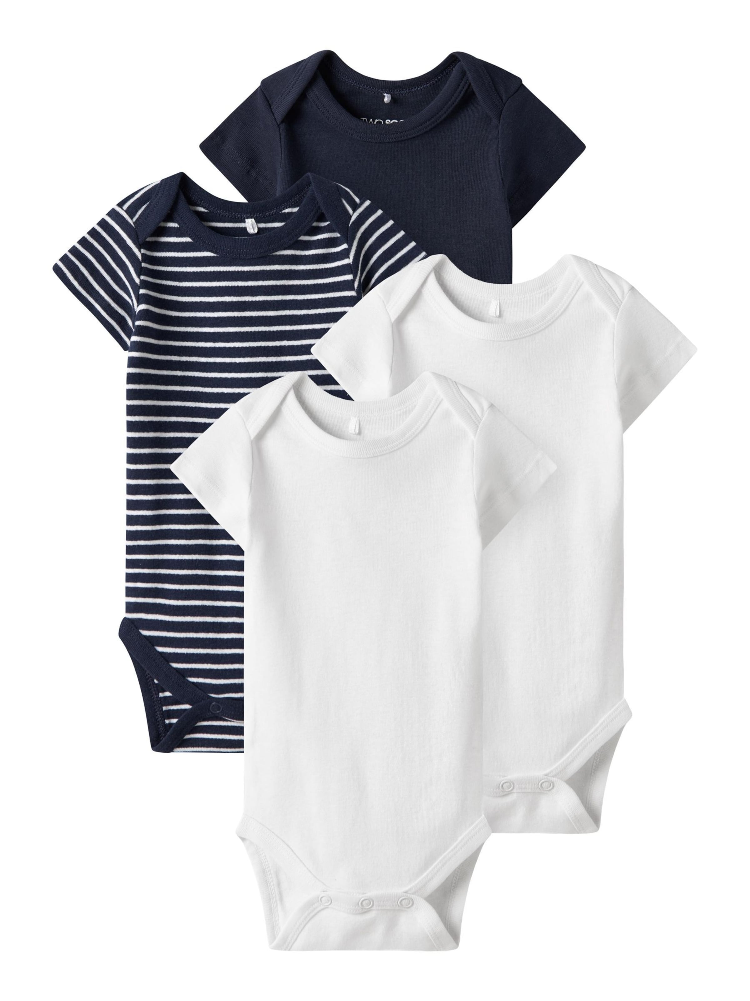 Barboteuse / body TWO SOON en bleu : devant