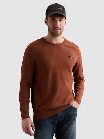 PME Legend - Jersey 'American Classic pullover with flight pocket' en marrón: frente