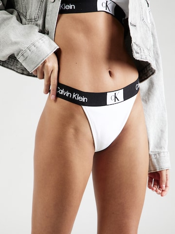 Calvin Klein Swimwear Долнище на бански тип бикини 'CHEEKY' в бяло: отпред