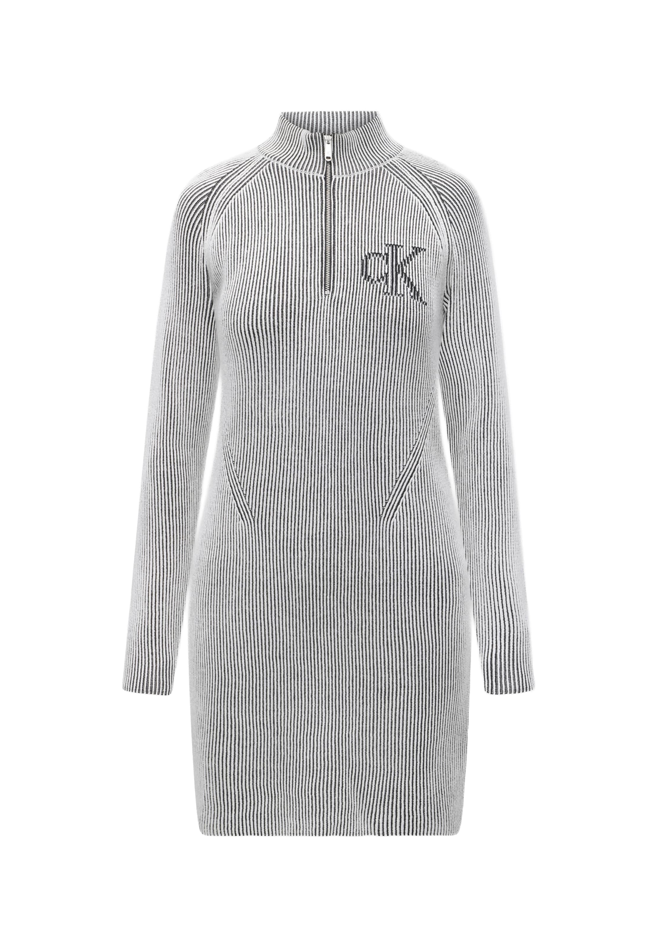 Robes en maille Calvin Klein Jeans en blanc : devant