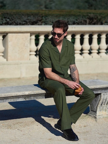 TRAPP Regular Fit Hemd 'Lino' in Grün