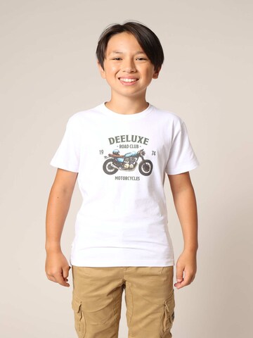 T-Shirt 'Road' Deeluxe en blanc : devant