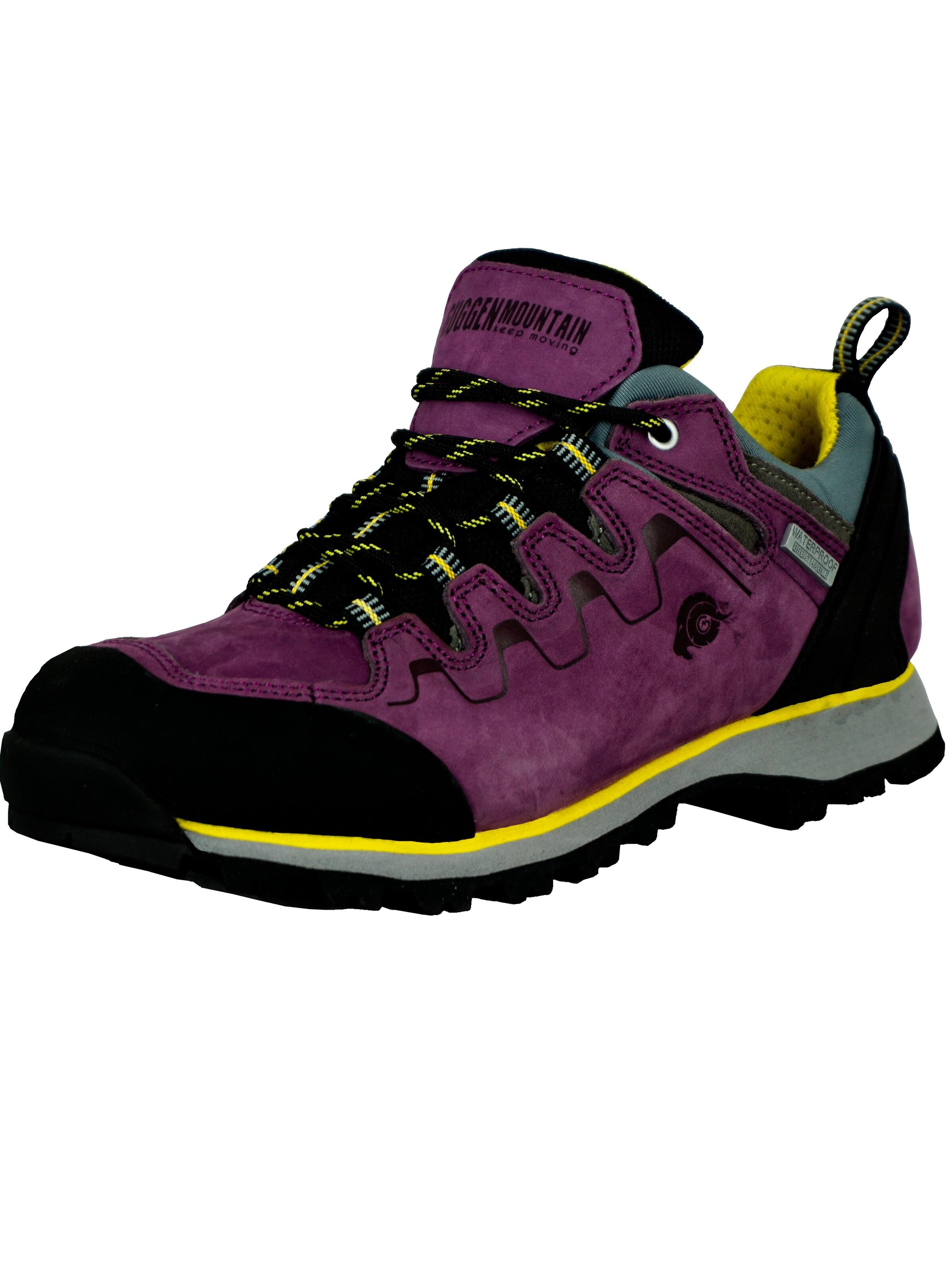 Guggen Mountain Sportlicher Schnürschuh in Lila: Vorderseite