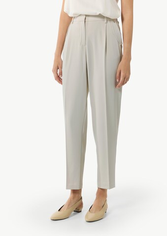 COMMA Tapered Bundfaltenhose in Beige: predná strana