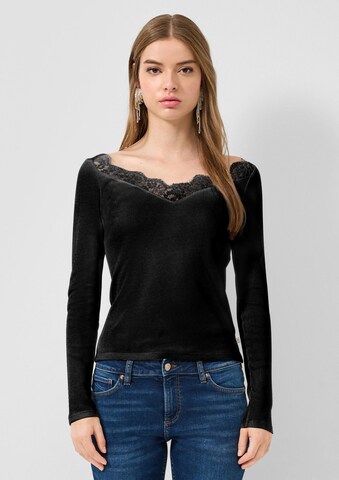 QS Shirt in Schwarz: Vorderseite