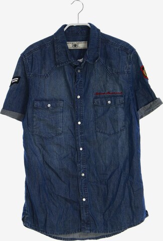 ADRIAN HAMMOND Button Up Shirt in S in Blue: front