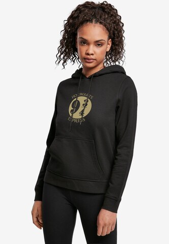 Sweat-shirt 'Harry Potter - Platform Chibi Gold Foil' ABSOLUTE CULT en noir : devant