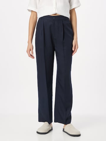 Lindex Loose fit Pleat-front trousers 'Idun' in Blue: front