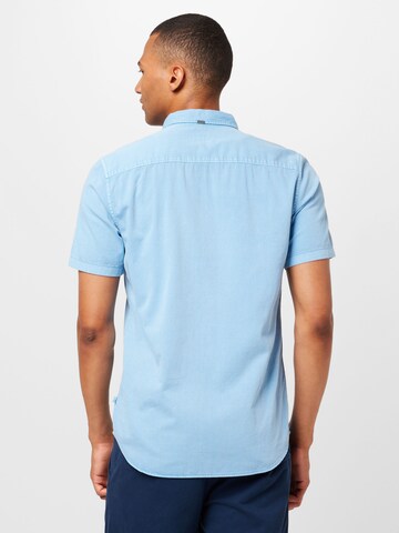 mėlyna QS Priglundantis modelis Marškiniai