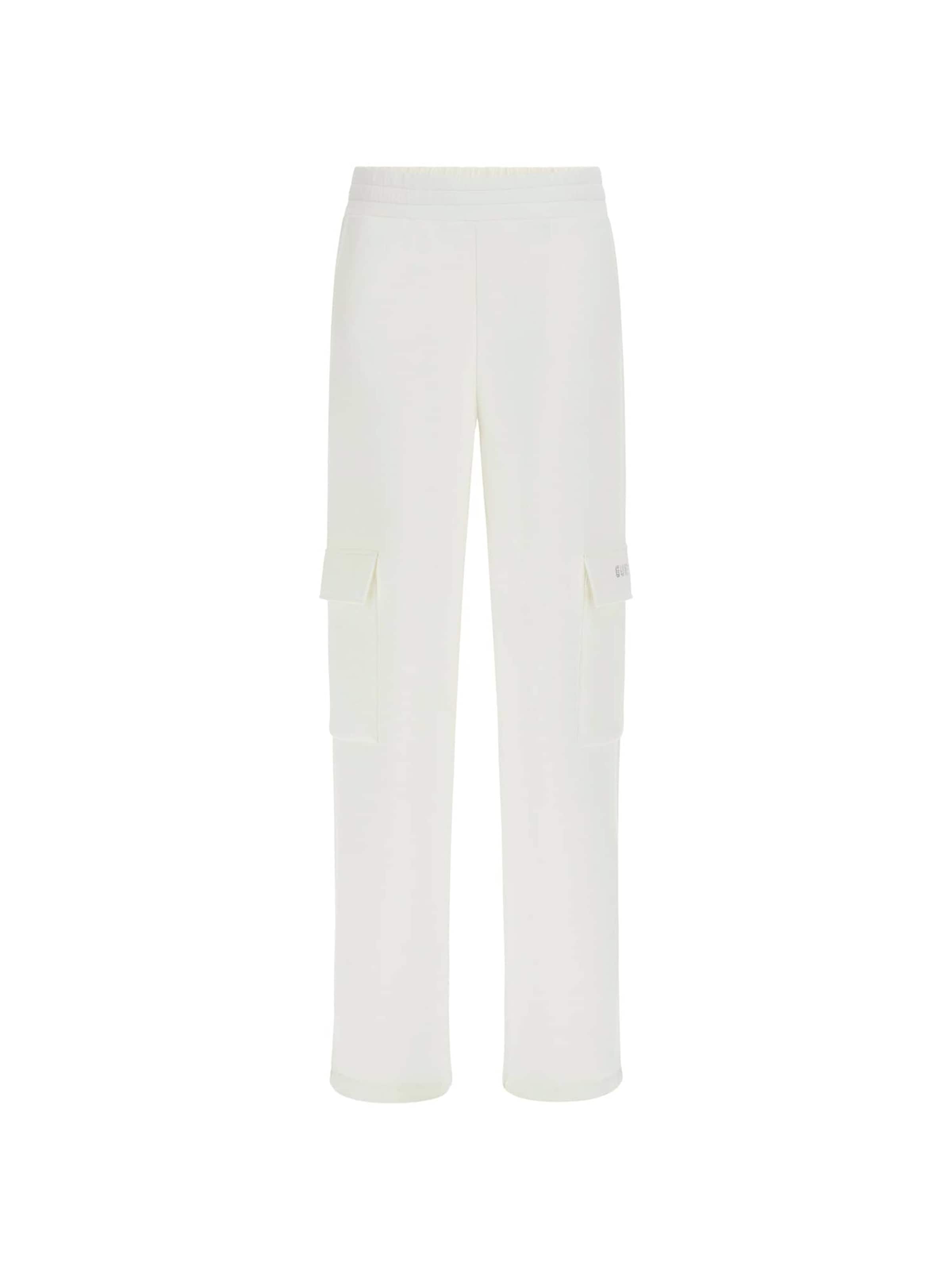 GUESS Regular Cargohose in Weiß: Vorderseite