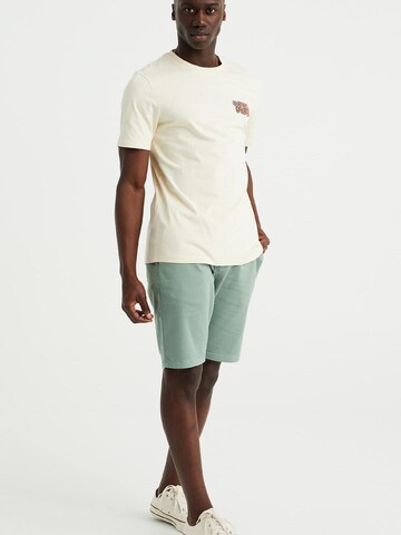 WE Fashion Slimfit Chino in Groen