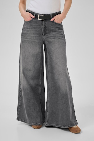 My Essential Wardrobe Wide leg Jeans 'Dicte' in Grey: front