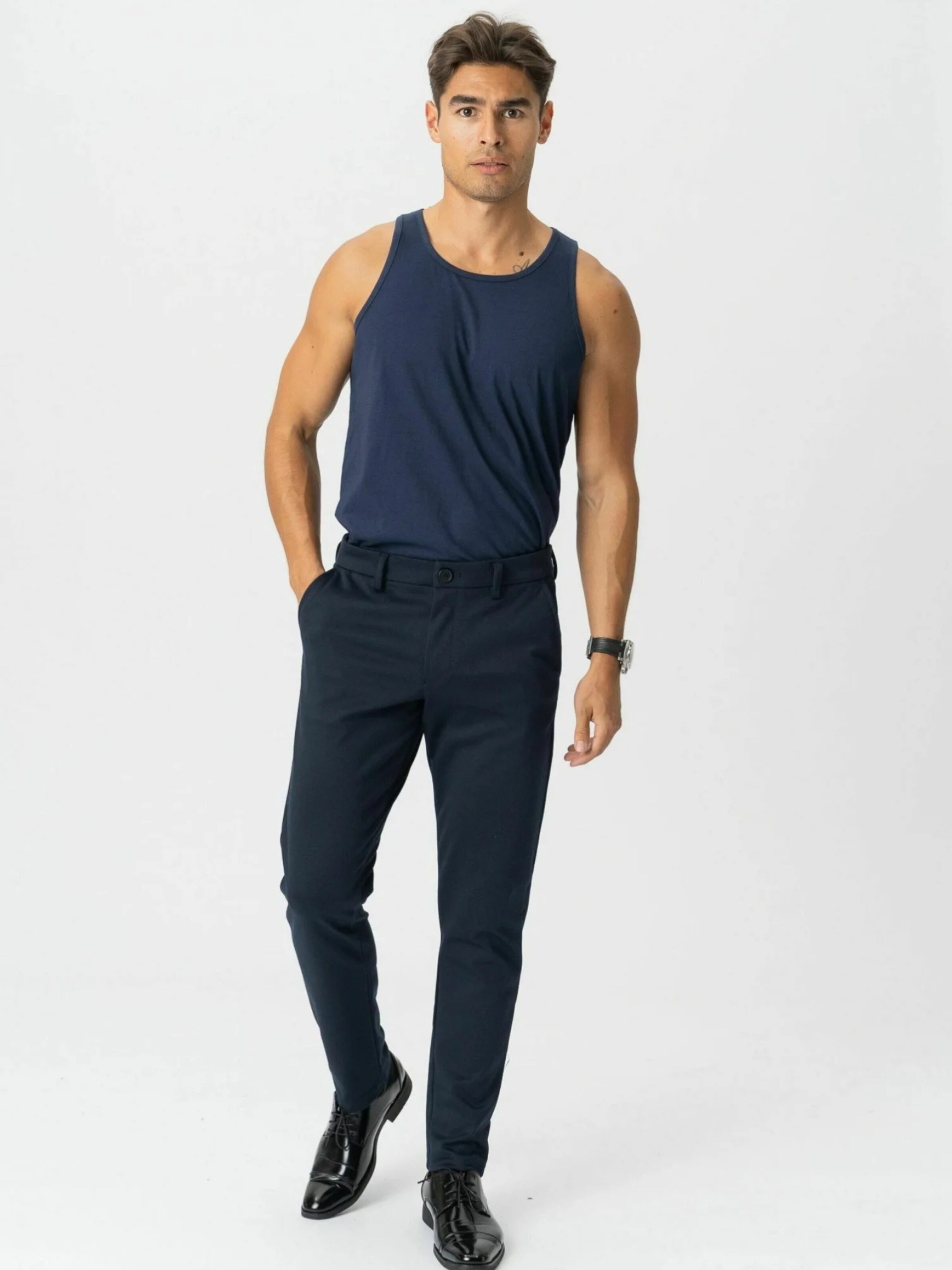 T-Shirt ' Basic Tanktop ' TEESHOPPEN en bleu