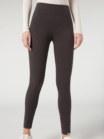 CALZEDONIA Skinny Leggings 'thermo' in Grey: front