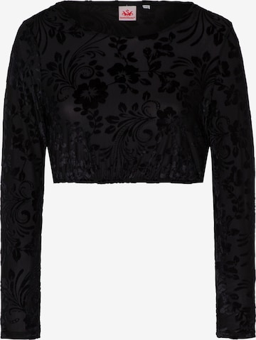 Blouse folklorique SPIETH & WENSKY en noir : devant