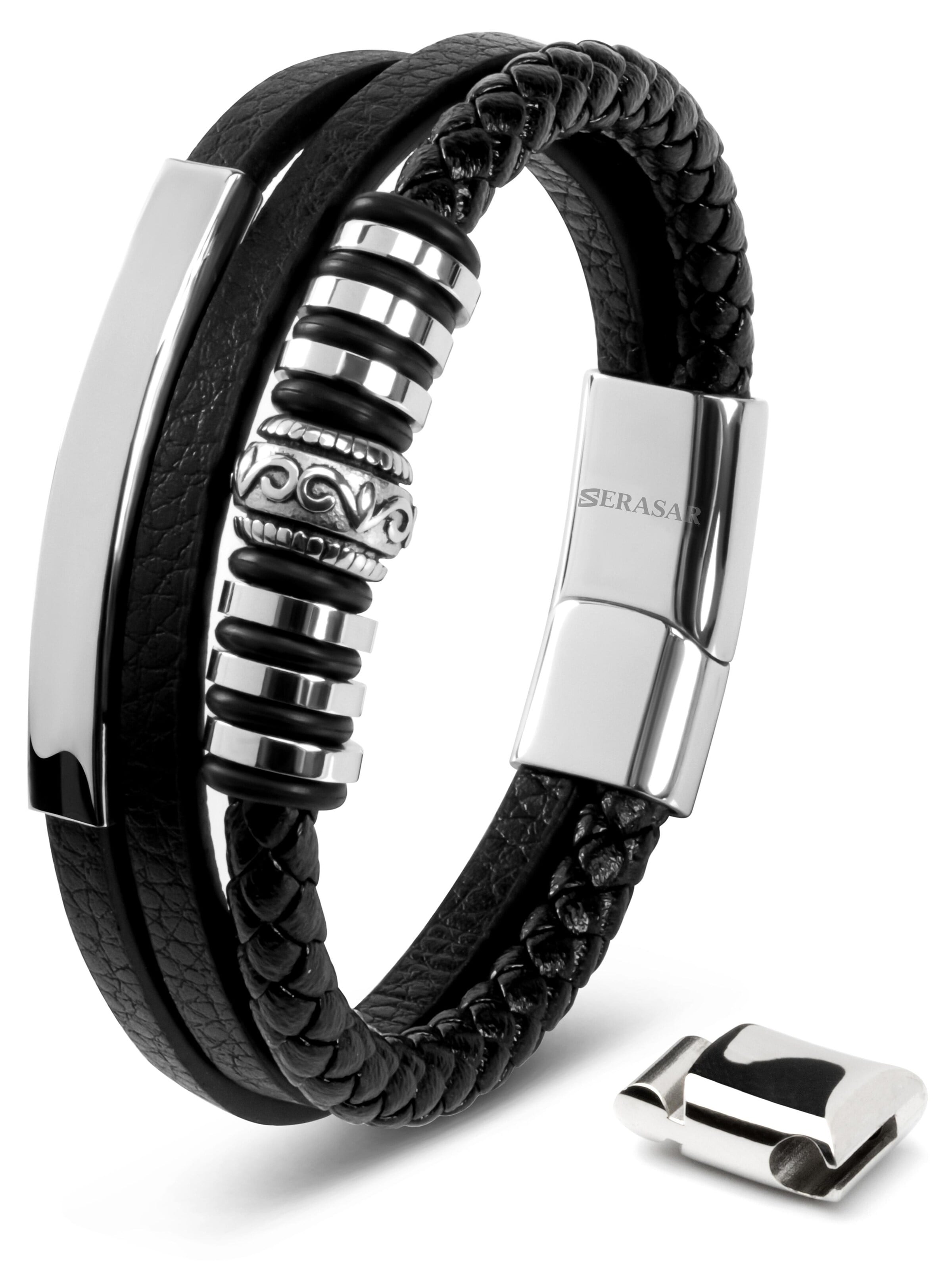 SERASAR Bracelet 'Shine' in Silver: front