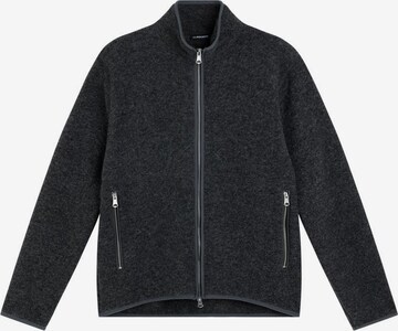 J.Lindeberg Fleece Jacket 'Dustin' in Grey: front