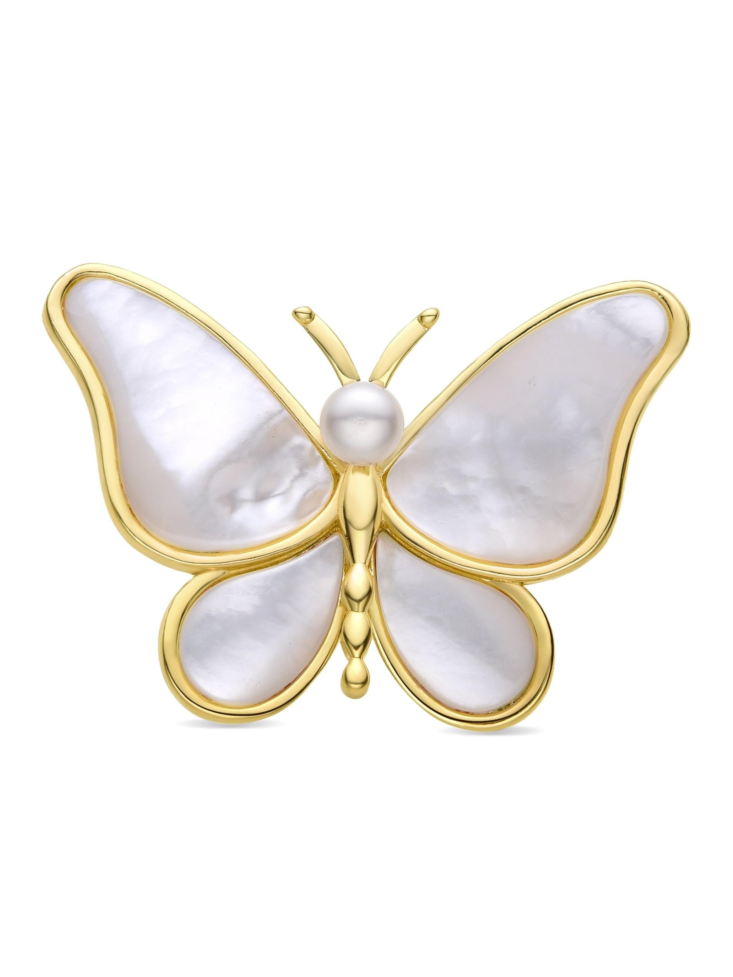 Luxenter Broche 'Mariposa' i hvid