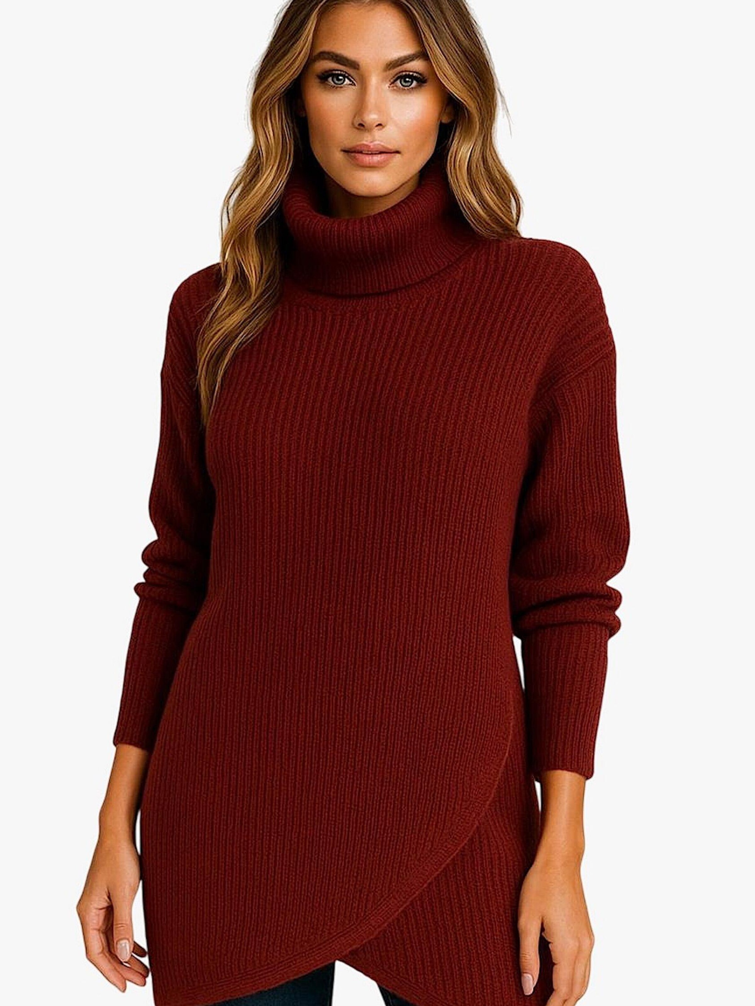 Worldclassca Pullover 'Rollkragen Pullover Lang'‌‌‌‌‌‌‌‌‌‌ in Rot: Vorderseite