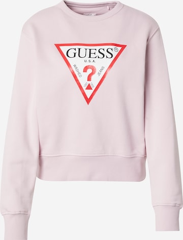 GUESS Bluzka sportowa w kolorze fioletowy: przód